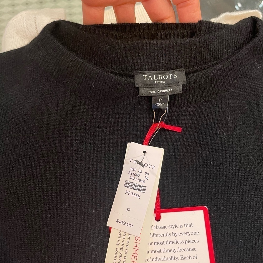 New - Talbot Audrey cashmere sweater - size petite S. - Picture 3 of 4